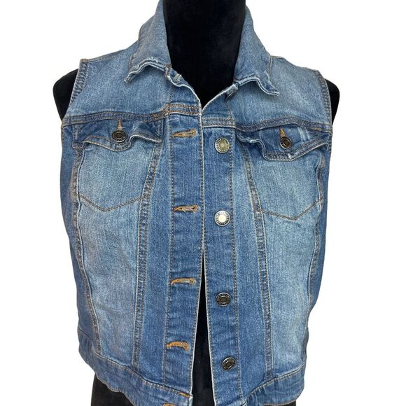 Mossimo Supply co Women’s Blue Denim Vest Size L - Picture 1 of 6